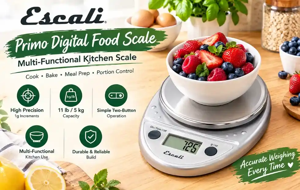 Escali Primo Digital Food Scale Multi-Functional Kitchen Scale