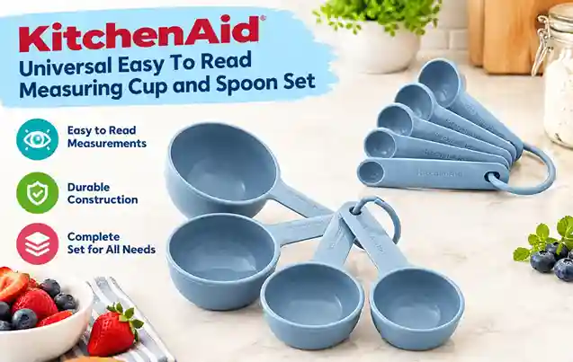  KitchenAid Universal Easy To Read Measuring Cup And Spoon Set