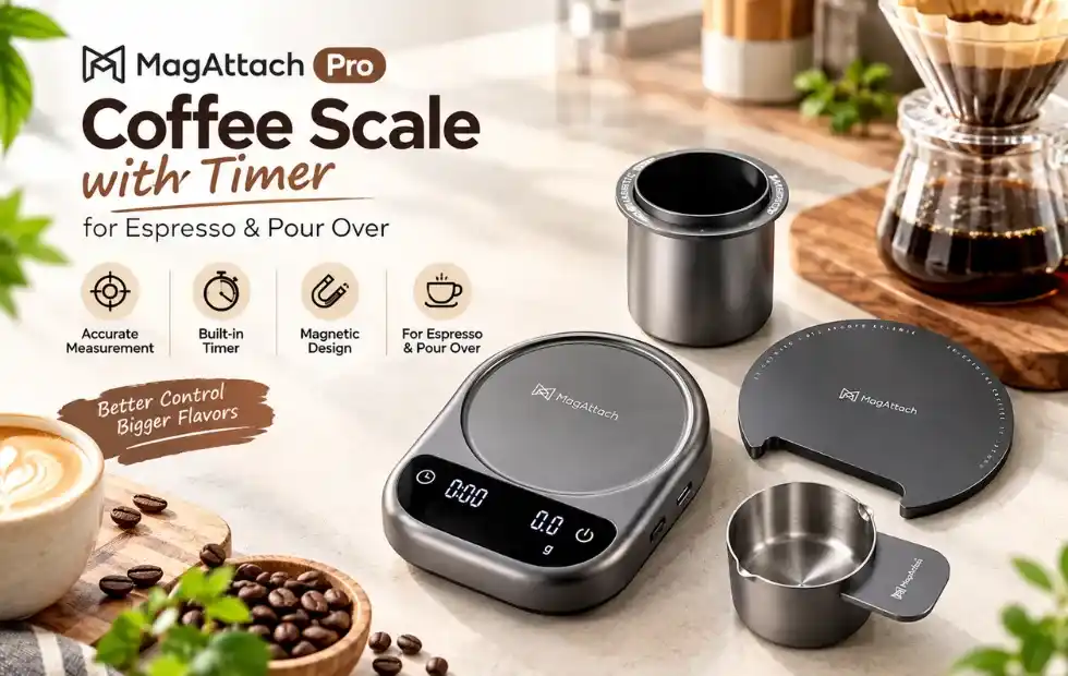 MagAttach Pro Coffee Scale with Timer